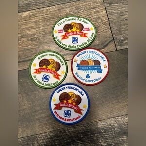 Girl Guide cookie badges patches emblem 2015-2019 mint chocolate vanilla